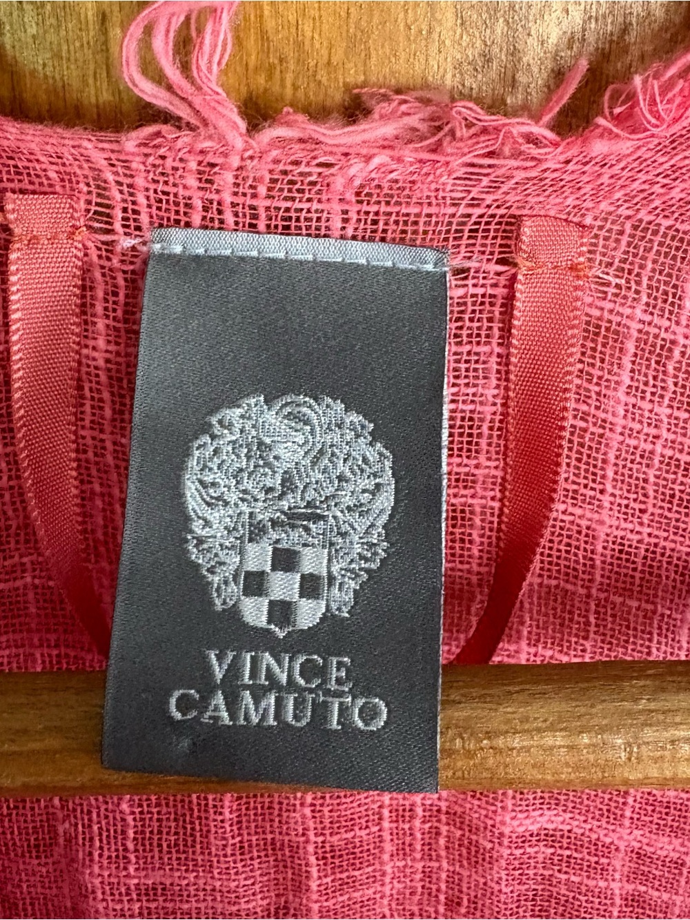 Vince Camuto Pink Textured Longline Shawl Kimono Wrap Jacket Boho Beachy Resort - Picture 9 of 10